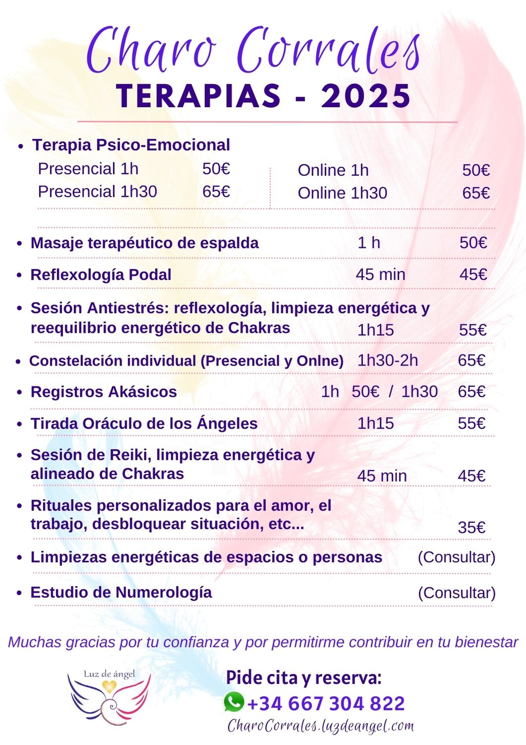 Flyer Terapias Charo (2024)